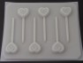 920 Small Heart Chocolate or Hard Candy Lollipop Mold